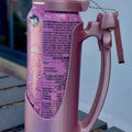 500ml can holder with lid and can opener perfect for anyone that don’t want to hold their cold wet cans and the can opener is a game changer especially for saving nails. This is in a beautiful silk rose gold