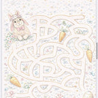 Easter Activity Pack for Children with Adorable Bunny Design and Floral Accents Approved - 17 pages activity pack