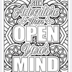 Adults Positive Affirmations Colouring Book - 21 Pages for Stress Relief and Relaxation