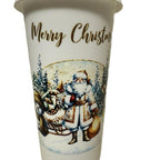 Christmas personalised cold cup with lid and straw Bottle Drinkware Water Bottles Reusable Portable Tumbler Washable Mug