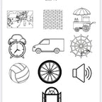 Phonics Colouring Worksheet Book with 20 Pages for Kids Learning Fun and Development