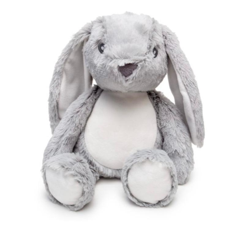 Soft Plush Bunny Personalised with Name and Bunny Picture Added to Stomach Perfect First Easter Gift for Kids