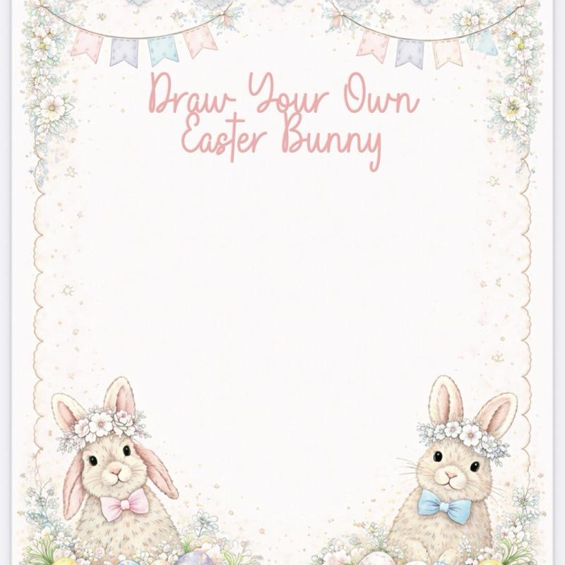 Easter Activity Pack for Children with Adorable Bunny Design and Floral Accents Approved - 17 pages activity pack