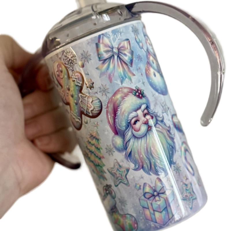Christmas Themed 20oz Tumbler with Lid and Straw & 12oz Matching Sippy Cup with Two Different Lids for Festive Drinks Drinkware Flasks Insulated Set Mug Bottles Water Bottles Bottled