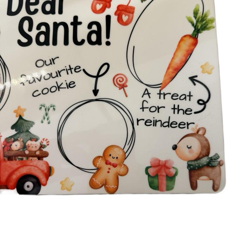 Dear Santa Christmas Eve Treat Board Ready Easy for Christmas Eve Our Favourite Cookie Design with Gingerbread Man & Reindeer