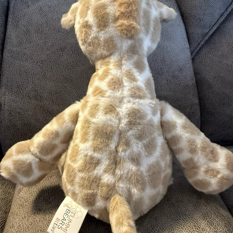 Personalised cute giraffe, soft toy, childrens personalised teddy, nursery. Add name at checkout or send a message after purchase