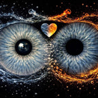 Custom Iris art photo Print - Unique Eye Art - Meaningful Gift - Always & Forever Design - Wall Art Black/white magnetic frame included Decor Room Artistic Ornaments Decoration-Iris art work Photo