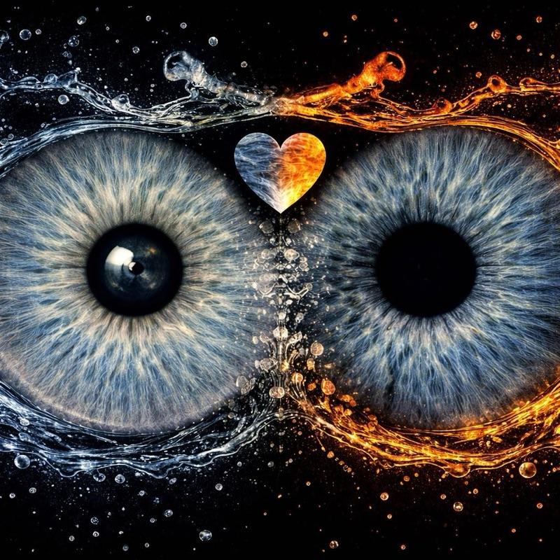 Custom Iris art photo Print - Unique Eye Art - Meaningful Gift - Always & Forever Design - Wall Art Black/white magnetic frame included Decor Room Artistic Ornaments Decoration-Iris art work Photo