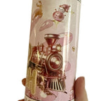 Bad b Christmas themed train 20oz tumbler for hot and cold drinks Drinkware Flasks Insulated Lid Portable Mug Bottled Water Bottles