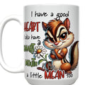 Funny Sarcastic Ceramic Mugs with Chipmunk Design Perfect Gift to Make Someone Laugh in British English Language 13 different options