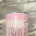 Personalised 20oz tumbler with lid and straw for hot and cold drinks