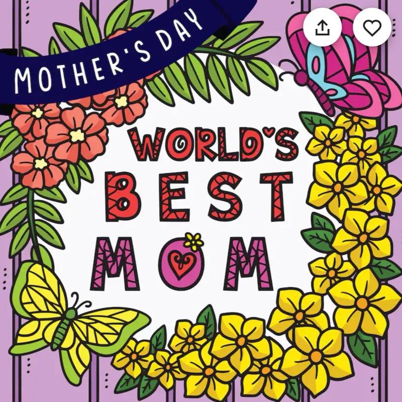 Mother’s Day themed colouring book perfect gift for any mums