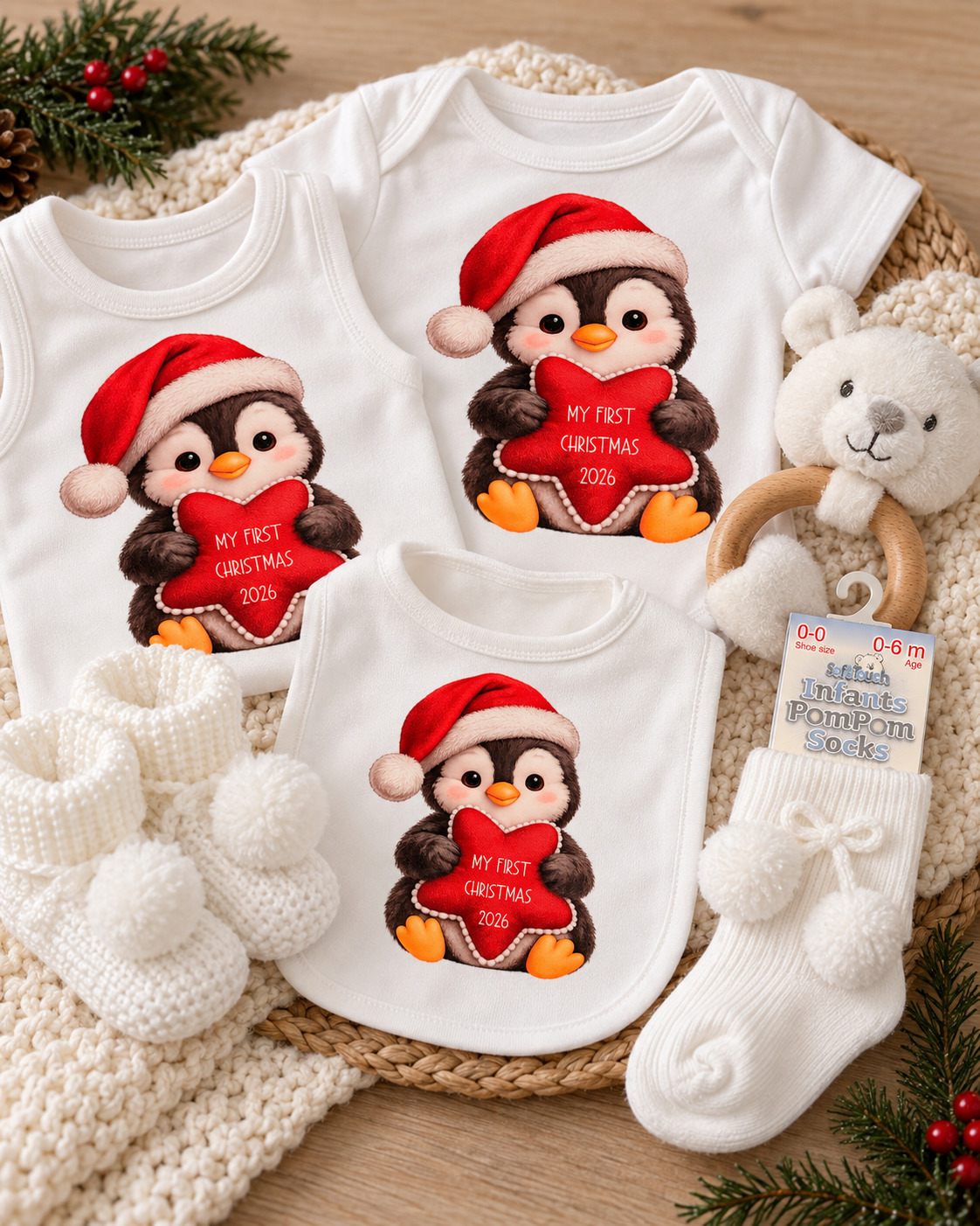 Baby’s first Christmas gift set