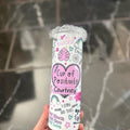 Cup of Positivity 20oz tumbler with lid and straw, for hot and cold drinks - Personalised Motivational Tumbler with Heart Design and Inspirational Quotes for Daily Positivity