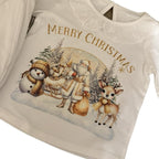 Christmas pyjamas gold and white theme can be personalised