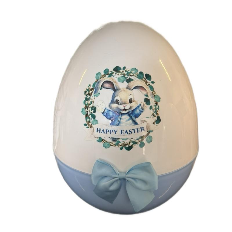 Personalised Blue or pink bunny themed jumbo 16 inch egg to fill with gifts (egg comes empty)