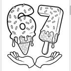 I Love 67 Colouring Books - 21 Pages for Creative Fun and Relaxation activity pack