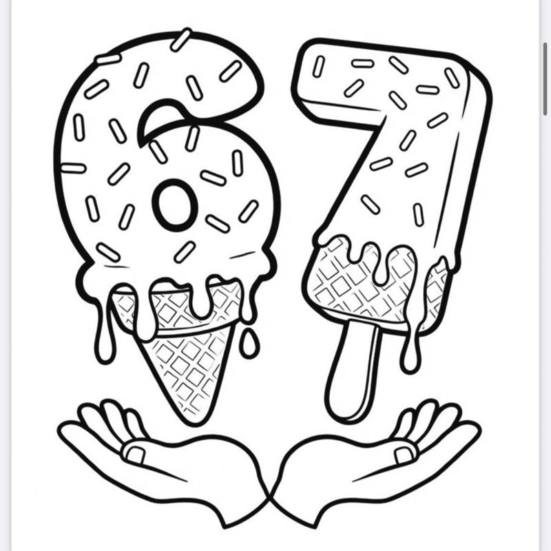 I Love 67 Colouring Books - 21 Pages for Creative Fun and Relaxation activity pack
