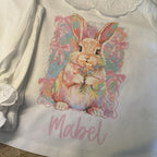 Cute bunny personalised frilly pyjamas