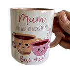 Mum Mug Pink and White with Pink Inside & Handle Best mum Design for a Drinkware Cup Ceramic mug Reusable Washable Reuse Coffee