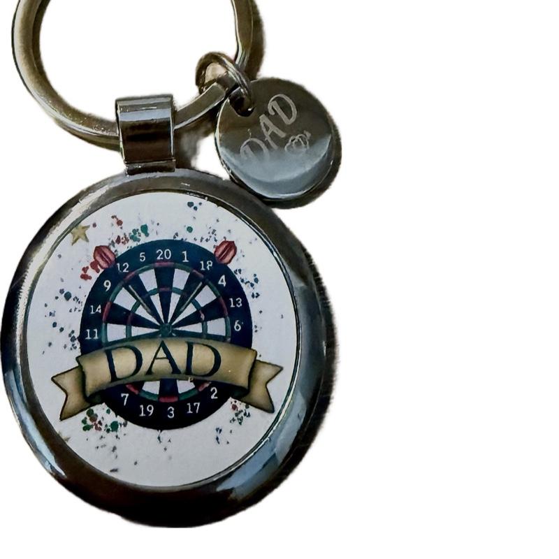 Dad sliver keyring with a small dad charm on perfect for Father’s Day, a gift to your dad, men’s gift, gifts for dads, Father’s Day gifts