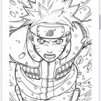 Anime 20 Page Colouring Book with Vibrant Characters and Dynamic Scenes for Creative Coloring Fun