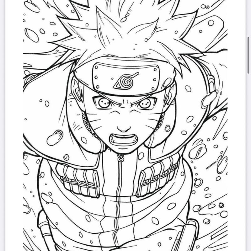 Anime 20 Page Colouring Book with Vibrant Characters and Dynamic Scenes for Creative Coloring Fun