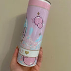 Lilac and blue 20oz personalised tumbler with lid and straw for hot and cold drinks