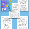 Childrens Positive Affirmations Colouring Book with Fun Characters and Inspirational Quotes for Kids