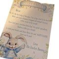 Personalised blue or pink letters from the Easter bunny