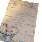 Personalised blue or pink letters from the Easter bunny