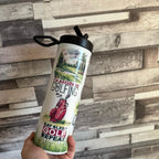 Golf Themed 20oz Double Walled Insulated Tumbler for Hot and Cold Drinks with Flip Up Lid Perfect for Golfers