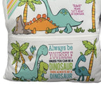 Personalised dinosaur pocket book cushion, personalised childrens cushion, nursery cushion, reading cushion. Leave name on notes at checkout or in a message