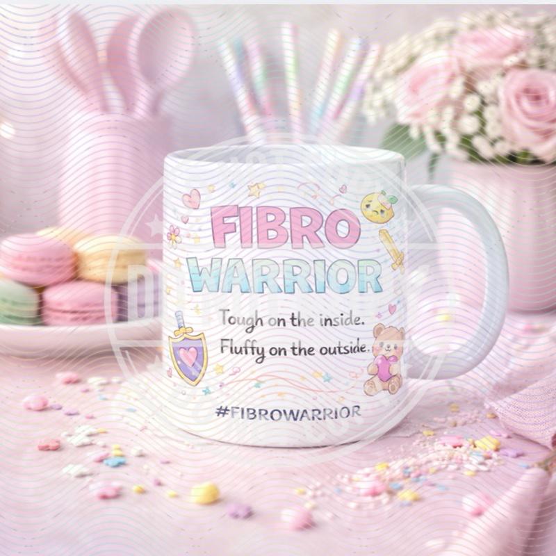 Fibro Warrior Fibromyalgia Mug 10 Designs Available for Fibro Warriors Pain Chaos and Caffeine Theme