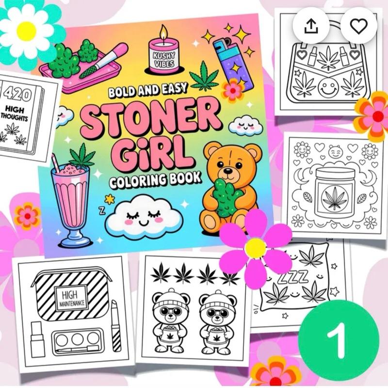 Funny adult stoner colouring books 4 to choose from