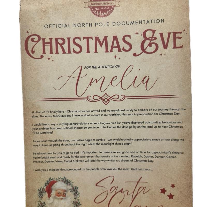 Personalised Christmas Eve letter from Santa