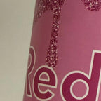 Pink Glitter Effect 20oz Tumbler with Lid and Straw for Hot and Cold Drinks - Perfect for Chilled Beverages