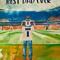 Football a4 personalised print, child and man’s shoulders, there is 4 backgrounds to choose from, 20 clothing sets, 20 hair styles/colour and 3 skin tones, light, medium and dark, you also choose what wording you Would like at the top and on the shirts