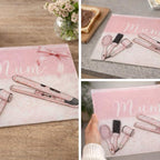 Personalised (mum can be changed) Hair straightener/hair appliances hot plate perfect for dressing tables to stop heat damage-made of glass