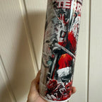 Scary Halloween 20oz hot and cold drinks tumbler with lid and straw