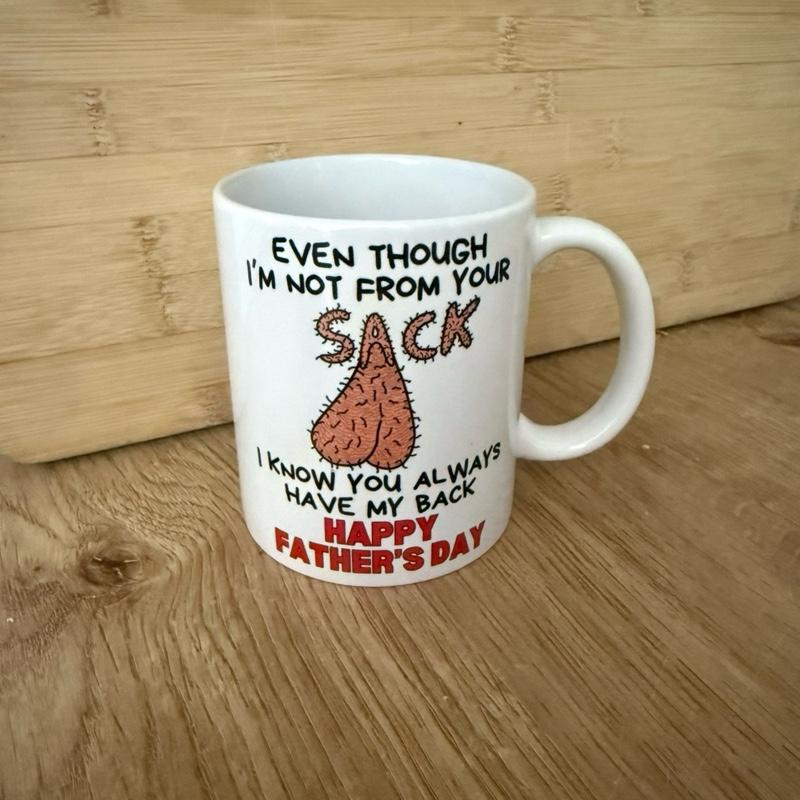 Funny Father’s Day mug, humour mug, funny mug, Father’s Day gift, step father gift, step dad gift, bonus dad gift, funny, coffee cup