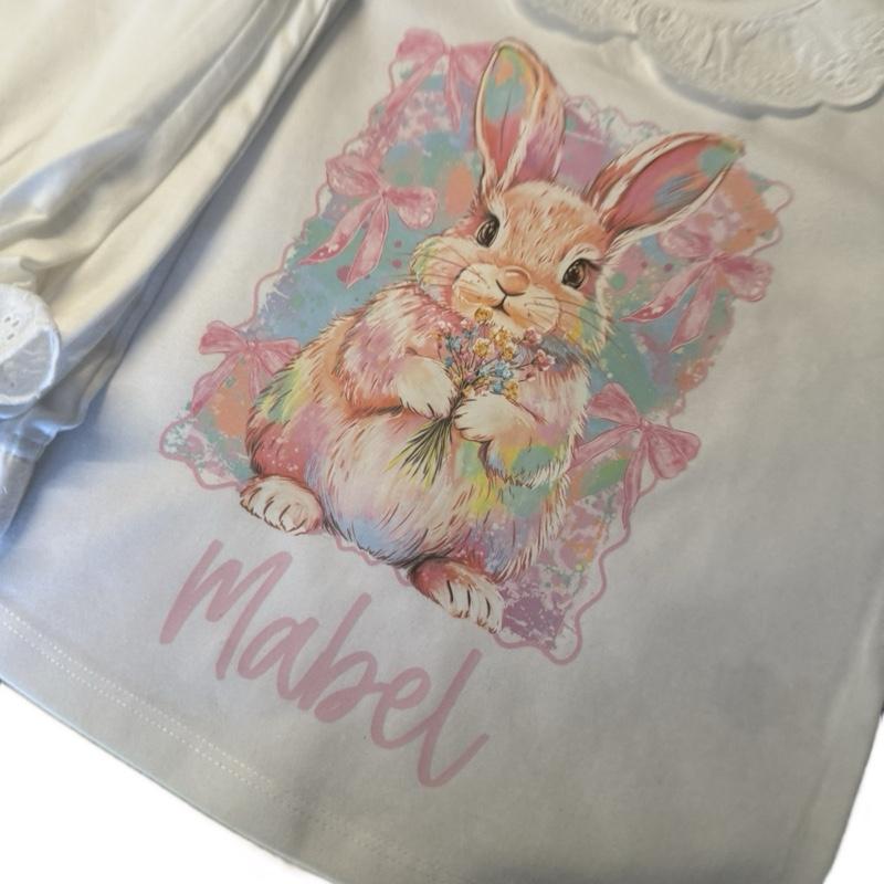Cute bunny personalised frilly pyjamas