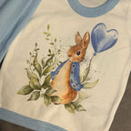 New baby bunny pyjamas making them a lovely gift to celebrate a newborn available in sizes 0-3 and 3-6 months can also add a name to them by leaving a note at the checkout or messaging me once ordered