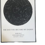 Pay what you can. Perfect Father’s Day gift. The day you became my dad a4 high quality card print, star chart, star picture, Father’s Day print. Once you order message me your details so I can create the perfected gift for your loved ones