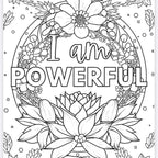 Adults Positive Affirmations Colouring Book - 21 Pages for Stress Relief and Relaxation