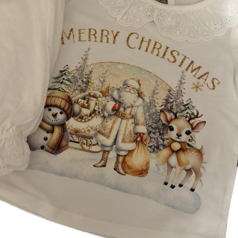 Christmas pyjamas gold and white theme can be personalised