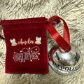 Personalised Believe Bell and Bag for Christmas Tree with Red Pouch for Small Gifts Perfect for Festive Decor Ornaments Decoration