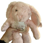 Soft Plush Bunny Personalised with Name and Bunny Picture Added to Stomach Perfect First Easter Gift for Kids