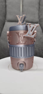 Rose Gold Luxury Monogram 3D Printed Can Cooler – 330ml