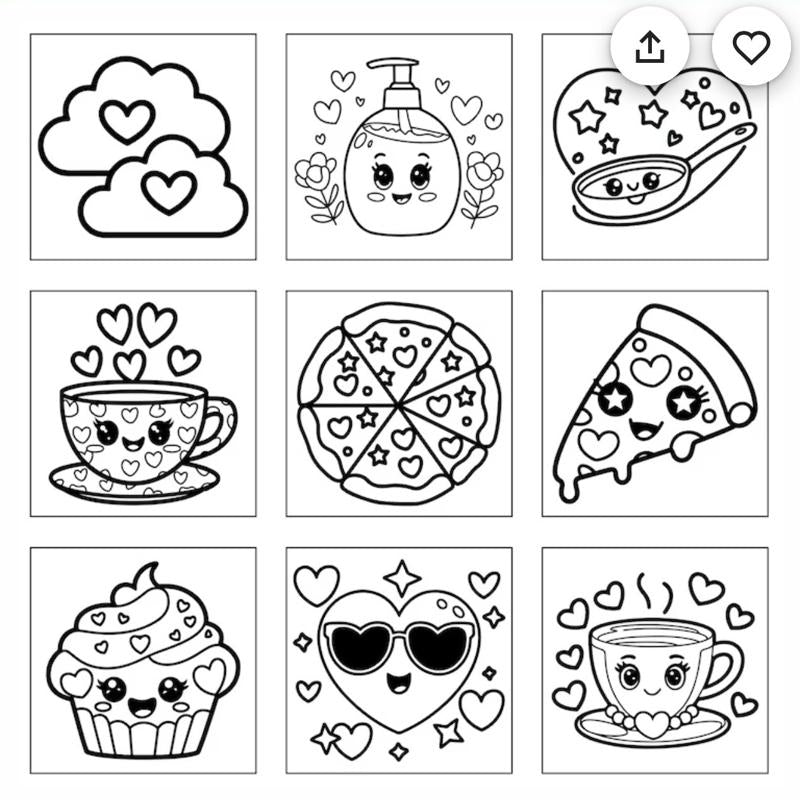 Cute Bold and Easy Colouring Book for All Ages - Fun and Engaging Pages for Kids and Adults